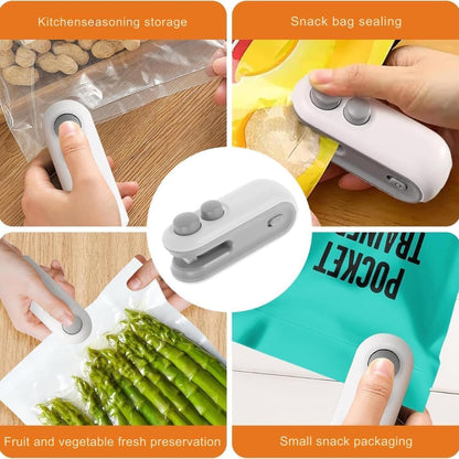 FreshLock Pro™ | 2-in-1 USB Rechargeable Bag Sealer & Cutter Portable
